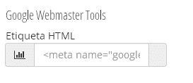 etiqueta html de google search console